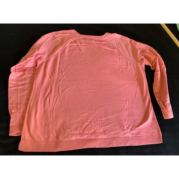 Sonoma Pink Textured Sweater Size XLarge Cotton/Polyester Womens Long Sleeve Kni - Picture 8 of 9
